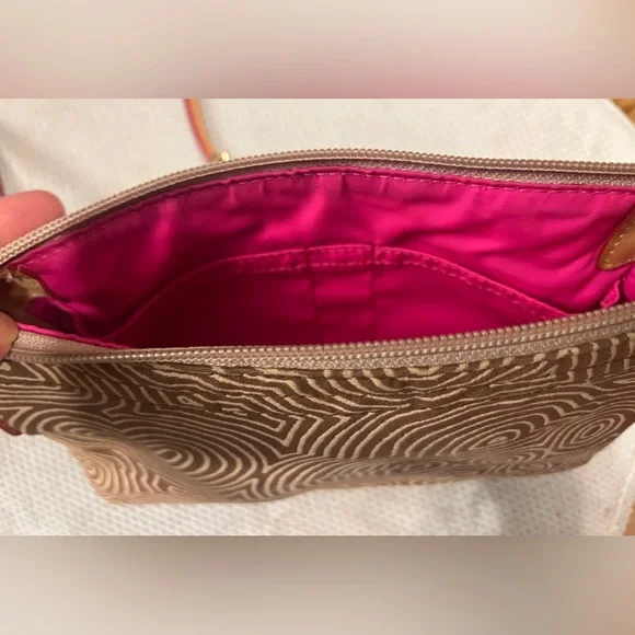 Dooney and Bourke Small Brown Graffiti Crossbody Bag, Vintage - Picture 11 of 15